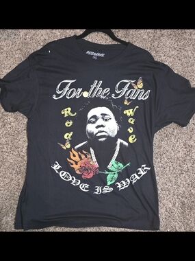 Rod Wave "For the Fans" Graphic Tee - Black with Multicolor Print
